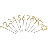 Mini Gold Number Sparklers